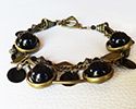 Kit bracelet 3 rangs Noir & bronze