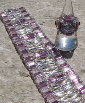 Violet Tila and Twist windows Bracelet kit