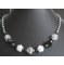 Black and silver bead clusters necklace kit