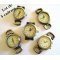 5 antique bronze watch faces