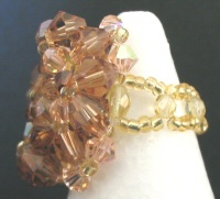 Beige Adelaide bead ring instructions