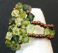 Khaki Agate bead ring instructions