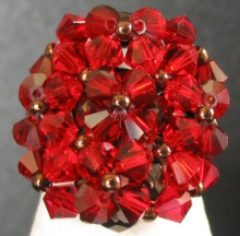 Red Agate bead ring instructions