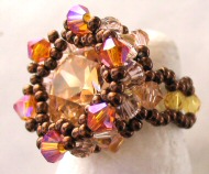 Peach Appoline bead ring pattern