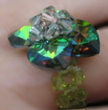 Aruba Swarovski crystal bead ring pattern