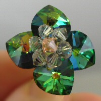 Aruba Swarovski crystal bead ring pattern