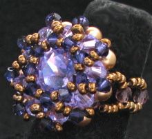 Violet Djerba bead ring pattern