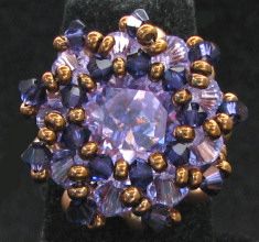 Violet Djerba bead ring pattern