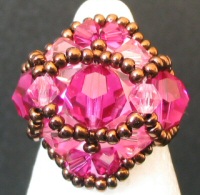 Fuchsia Feroe bead ring pattern