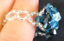 Blue Gomera bead ring instructions