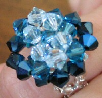 Blue Gomera bead ring instructions