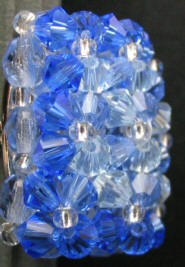 Blue Langlade bead ring instructions