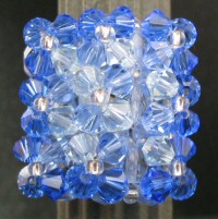 Blue Langlade bead ring instructions