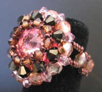 Shetland rose & nut ring instructions