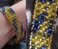 Olivine Swarovski crystal armband pattern