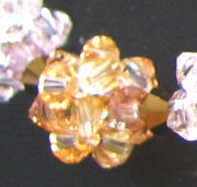 Golden bead clusters necklace instructions