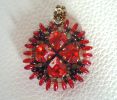 Pendentif aux 4 coeurs rouges en kit