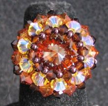 Shetland Copper bead ring pattern