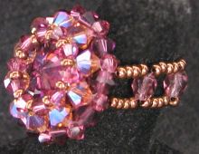 Shetland Lilac bead ring pattern