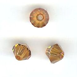 Swarovski 4mm bicone bead Crystal Copper