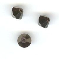 Swarovski 4mm bicone bead  Jet Nut 2x