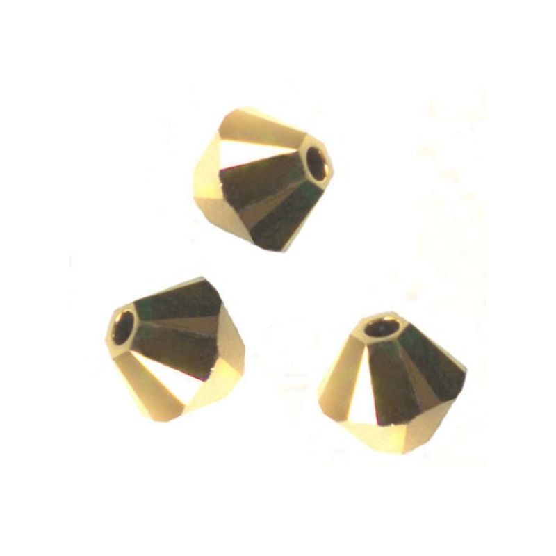 4mm bicone bead Crystal Dorado 2x x 12