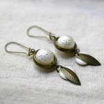 Boucles d'oreilles Perles blanches