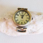 Antique bronze round watch face