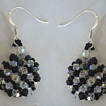 Kit boucles d'oreilles Arz Noir Crystal