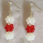 Kit pour Boucles d'oreilles de Noël rouge et blanc