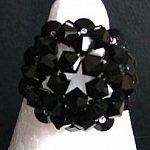 Bague Boule noire en kit