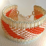 Bracelet Tila Twinika Orange en kit