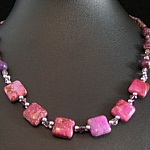 Kit pour collier aux carrés Jaspe violet