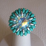 Kit bague Livelove argenté turquoise