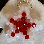 Suspension en kit Etoile rouge et blanc