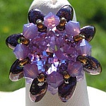 Kit bague Tinos Magatama Cassis