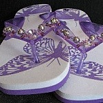 Kit customisation de tongs Violet