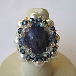 Kit bague Venus pierre Bleue