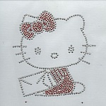 MOTIF STRASS CHAT KAWAII