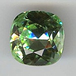 Cabochon swarovski carré 12mm chrysolite