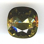Cabochon swarovski carré 12mm kaki