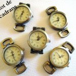 Lot 5 cadrans de montre bronze rétro