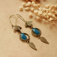 Boucles d'oreilles Bohème Bleu