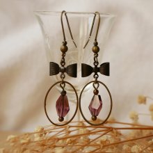 Boucles d'oreilles Hippy chic Amethyste