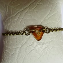 Bracelet fin chaîne bronze Triangle 