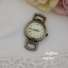 Cadran de montre bronze petits chiffres arabes