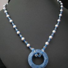 Collier pendentif Cosmic Ceramic blue