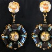 Boucles d'oreilles en kit Cabochons Somerset Valentinit