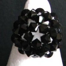 Bague Boule noire en kit