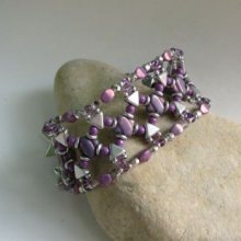 Bracelet Chéops Violet argenté en kit